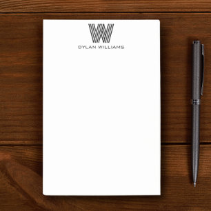 Modern Minimalist Monogram Post-it Notes
