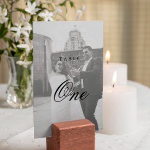 Modern Minimalist Monogram Wedding Table Number