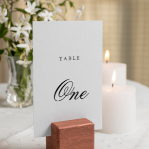 Modern Minimalist Monogram Wedding Table Number