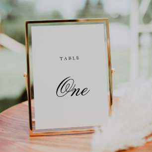 Modern Minimalist Monogram Wedding Table Number