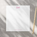 Modern Minimalist Monogrammed Stationery Notepad<br><div class="desc">Modern Minimalist Monogrammed Stationery Notepad</div>