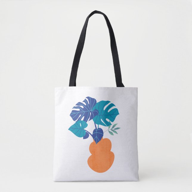 Modern Minimalist Monstera Plant  Tote Bag (Front)