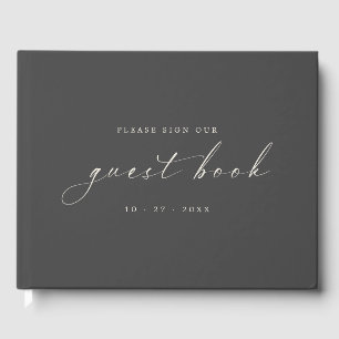 Modern Minimalist Moody Guestbook for Weddings