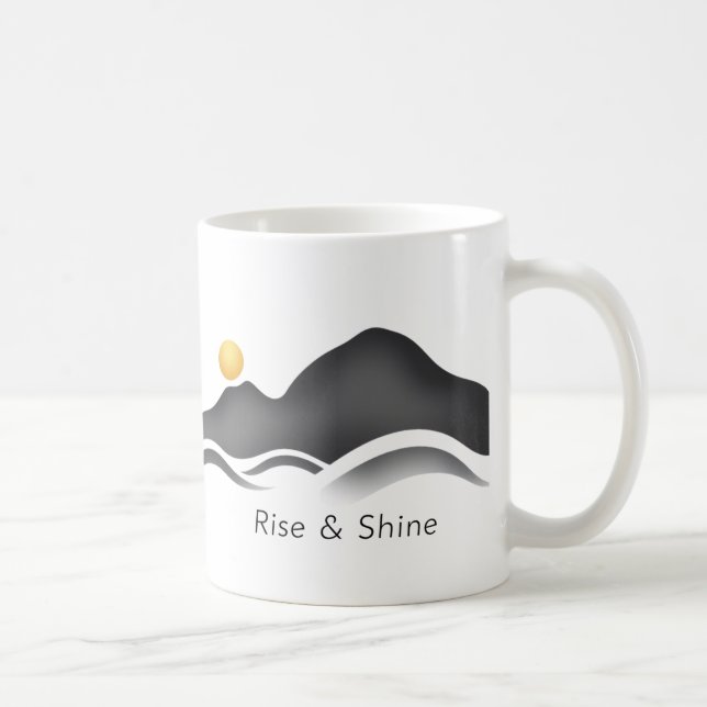 Modern Minimalist Mug Design | Abstract Wave (Right)