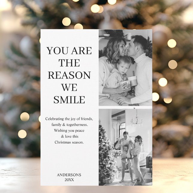 "Modern Minimalist Multi-Photo Christmas  Holiday Card (Creator Uploaded)