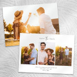 Modern Minimalist Multi Photo Collage Wedding Save The Date<br><div class="desc">🎉 Congratulations on setting the date for your big day! Now it's time to ask your guests to "save the date" for your wedding celebration - simply upload a few of your favourite photos and add the all-important date and location ❤️</div>