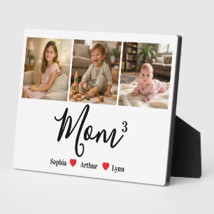 Modern Minimalist Mum Custom Photo & Name Keepsake Plaque
