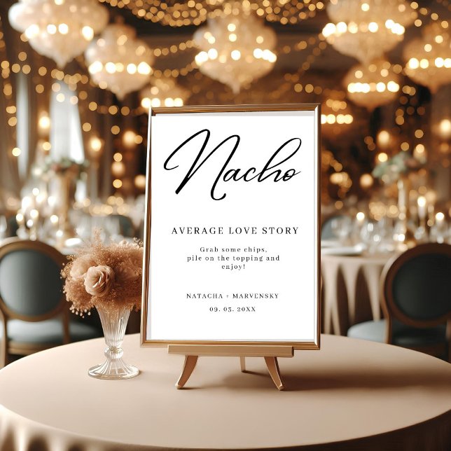 Modern Minimalist Nacho Bar Wedding Station sign (Creator Uploaded)