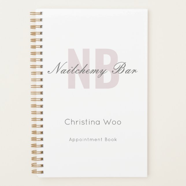 Modern Minimalist Nail Salon Staff Appointment Planner (Front)