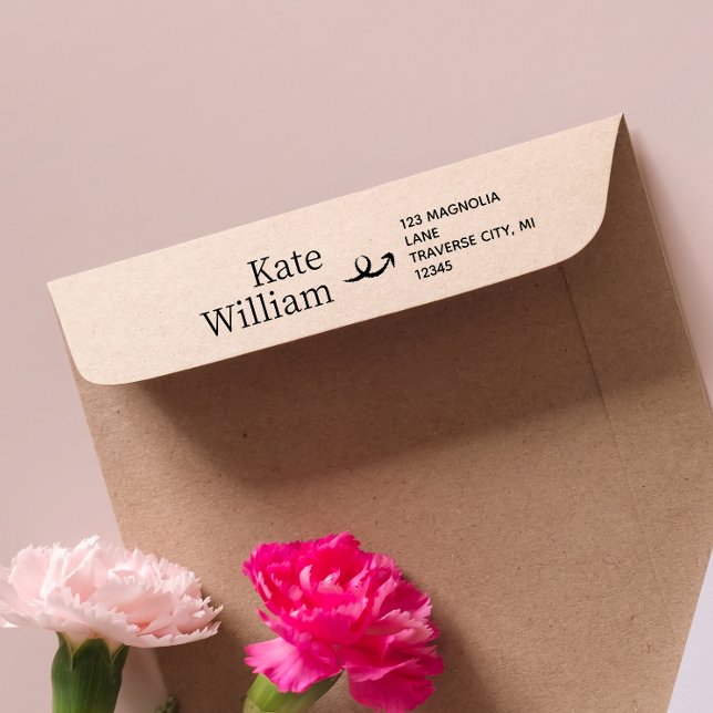 Modern Minimalist Name & Address Self-inking Stamp (Creator Uploaded)