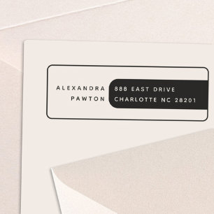 Modern Minimalist Name and Address Self-inking Sta Stamp