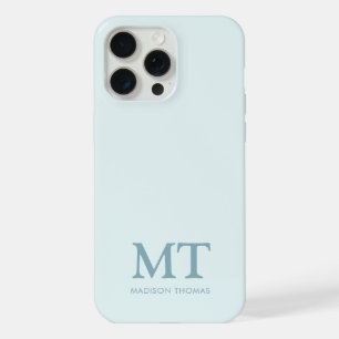 Modern Minimalist Name Initial Monogram iPhone 15 Pro Max Case