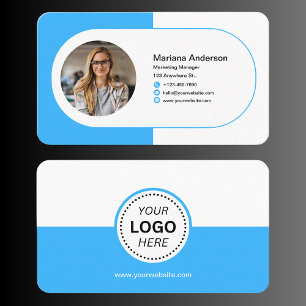 Modern Minimalist Name & Logo Professional Business Card