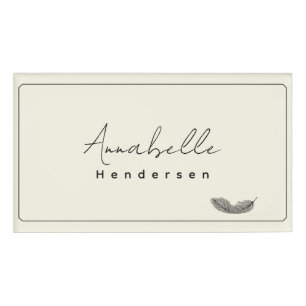 Modern Minimalist Name Tag