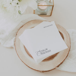 Modern Minimalist Napkins for Wedding Reception