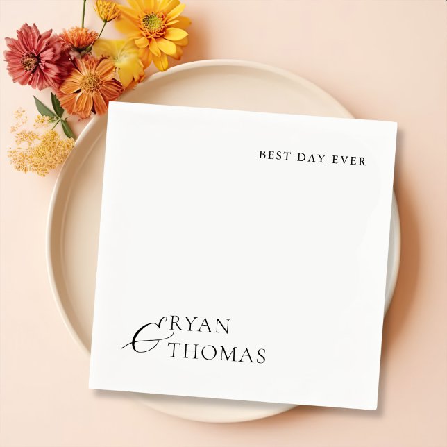 Modern Minimalist Napkins for Wedding Reception (Creator Uploaded)