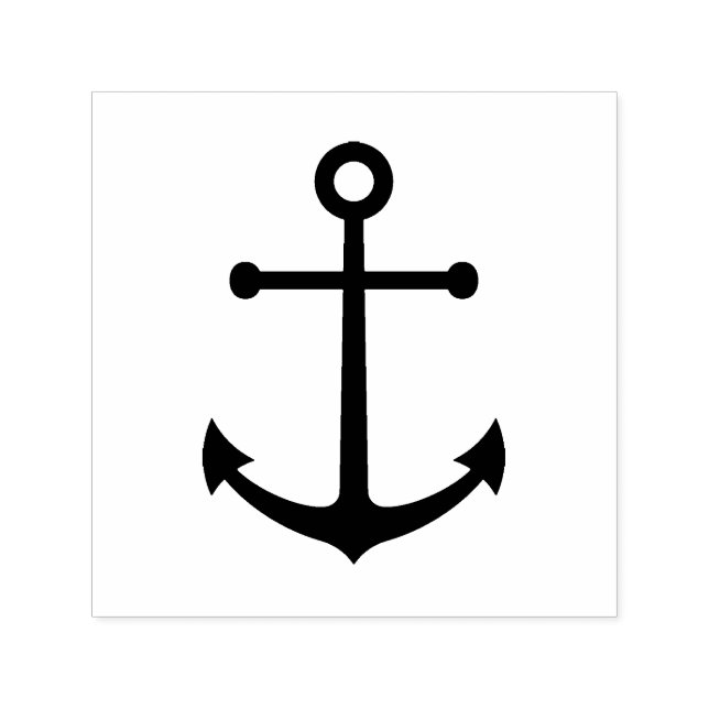 Modern Minimalist Nautical Anchor Self-inking Stamp (Design)