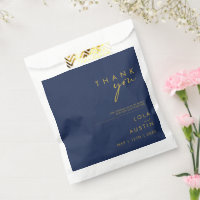 Modern Minimalist Navy Blue | Gold Thank You