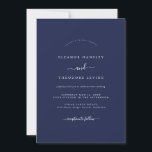 Modern Minimalist Navy Wedding   Invitation<br><div class="desc">More Pretty Wedding Invitations in the Little Bayleigh Store!</div>