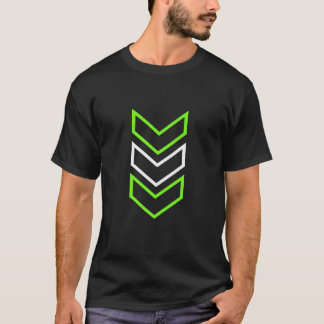 Modern Minimalist Neon Chevron Graphic T-Shirt