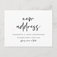 Modern minimalist, New Home Address Announcement P