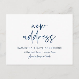 Modern minimalist, New Home Address Announcement Postcard