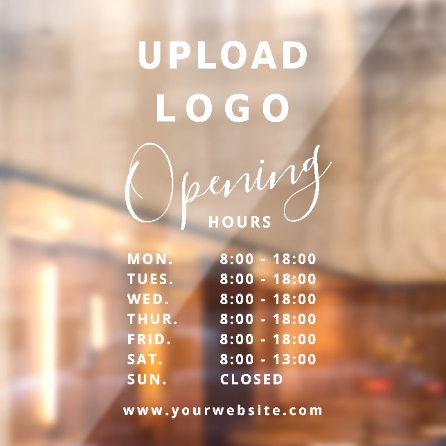 Modern minimalist Opening Hours  business  Logo  (Sheet 2)