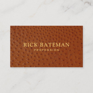 Modern Minimalist Ostrich Leather Business Card