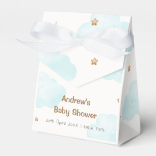 Modern Minimalist Over The Moon Baby Shower Favour Box
