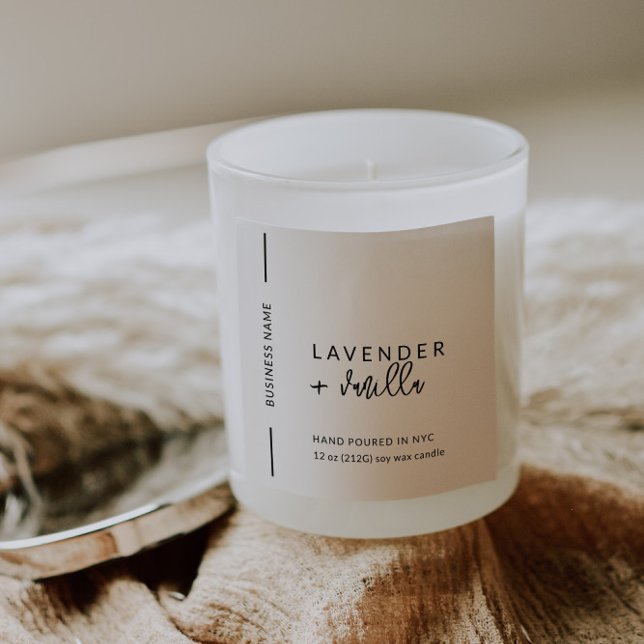 Modern Minimalist Packaging Candle Cosmetics Label (Modern Minimal Candle or Cosmetic Label)