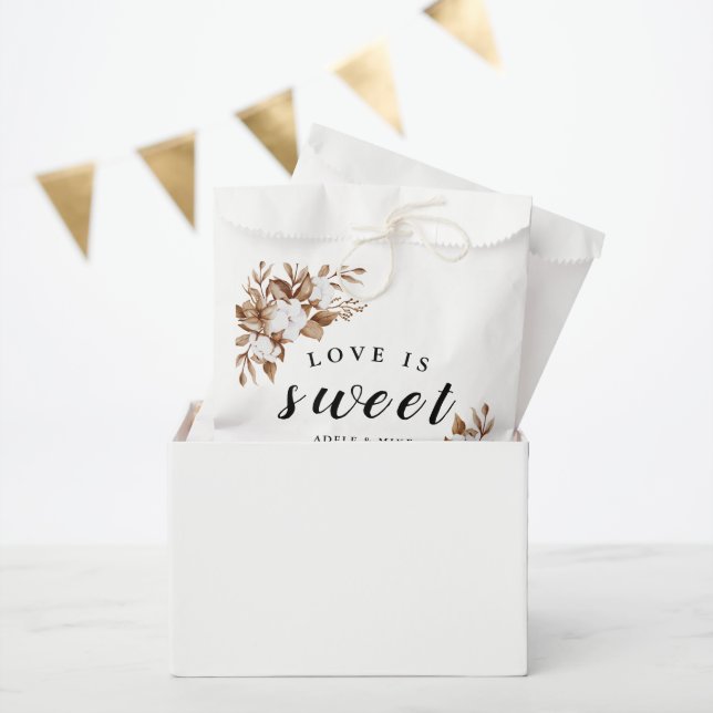 Modern Minimalist Pampas Grass Bouquet Wedding Favour Bags (Party)