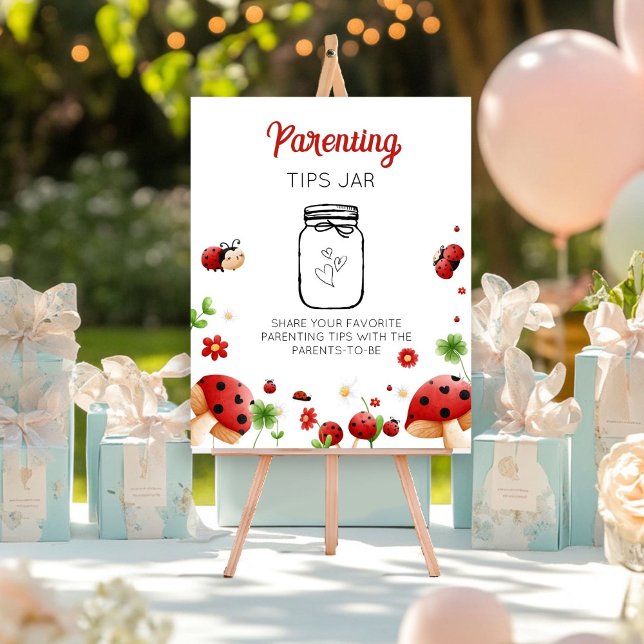 Modern minimalist Parenting tips Jar Baby Shower Poster (Creator Uploaded)