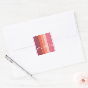 modern minimalist pastel colour block square sticker