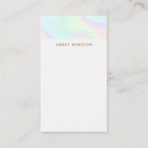 Modern Minimalist Pastel Holograph Business Card