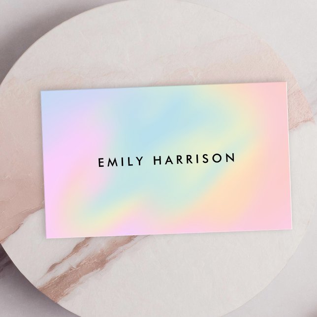 Modern Minimalist Pastel Ombre Business Card (Creator Uploaded)