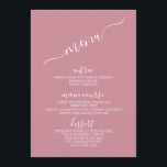 Modern Minimalist Pastel Wedding Table Menu Cards<br><div class="desc">Modern Minimalist Pastel Wedding Menu in Wild Rose Pink Colour
Elegant 5x7" Wedding Table Menu Cards Flat Menu Elegant Calligraphy Eat and Drink Wedding Menus | Simple Calligraphy Rustic Wedding Menus Wedding Menus,  Rustic Wedding Menu,  Floral Wedding Menu,  Wedding Table Menu,  Pastel Wedding Menu Cards</div>