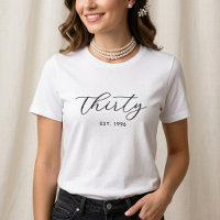 Modern Minimalist Pearl Milestone Birthday
