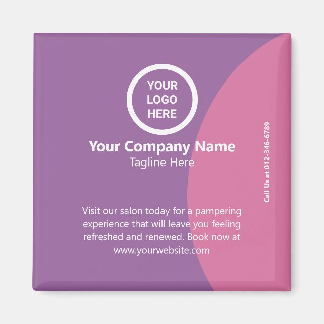 Modern Minimalist Personalised Branded Swag Gift Magnet (Front)