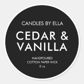Modern Minimalist Personalised Candle Labels