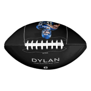 Modern Minimalist Personalised Keepsake Black Football