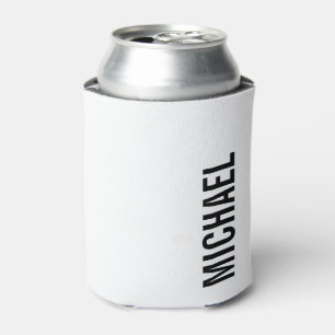 Modern Minimalist Personalised Name Can Cooler