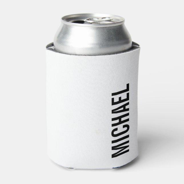 Modern Minimalist Personalised Name Can Cooler (Can Front)