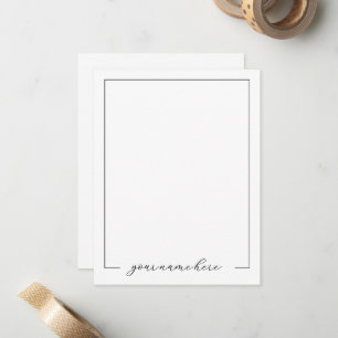 Modern Minimalist Personalised Name Card