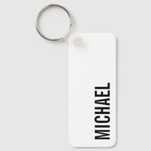 Modern Minimalist Personalised Name Key Ring
