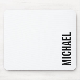 Modern Minimalist Personalised Name Mouse Pad