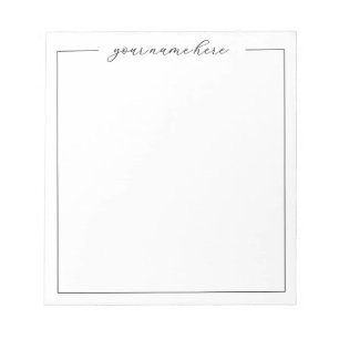 Modern Minimalist Personalised Name Notepad