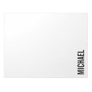 Modern Minimalist Personalised Name Notepad