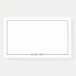 Modern Minimalist Personalised Name Post-it Notes