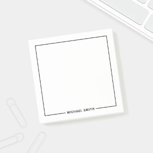 Modern Minimalist Personalised Name Post-it Notes
