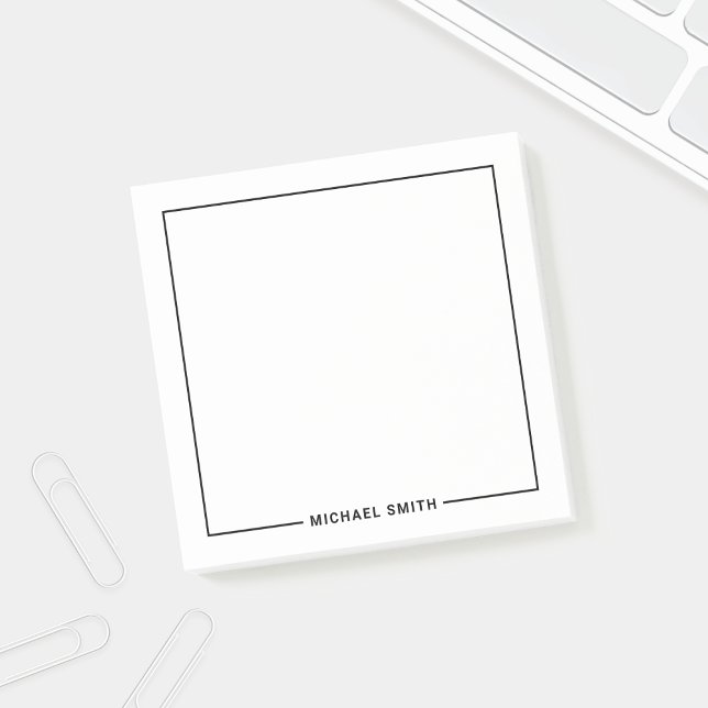 Modern Minimalist Personalised Name Post-it Notes (Creator Uploaded)